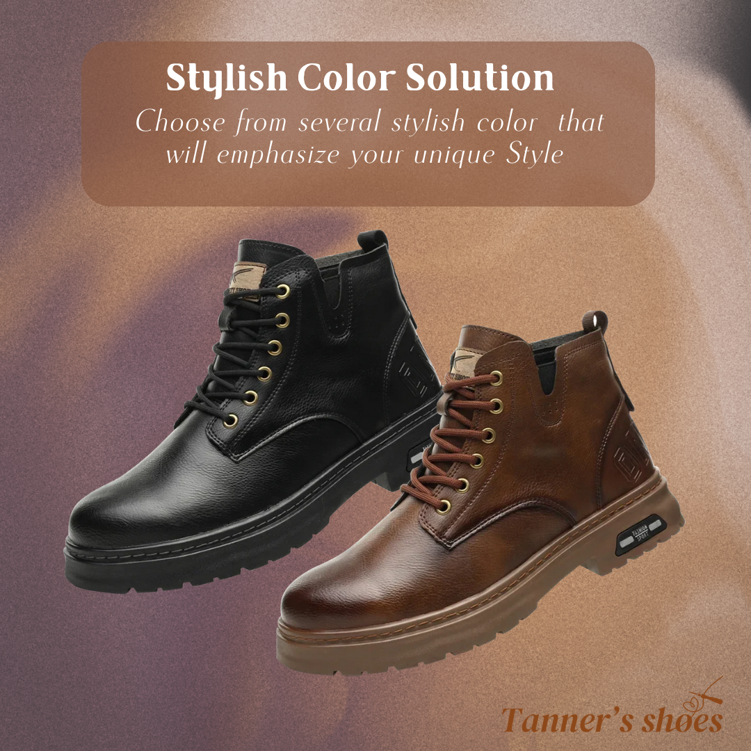 Walter | Cool Lace-Up Boots With Side Zip For Men