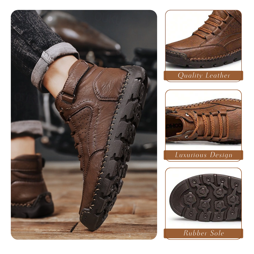 Charles | Orthopedic PU Leather Hiking Shoes